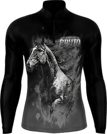 Camiseta Agro Bruto - Cavalo Preto 04 -  Proteção UV 50+