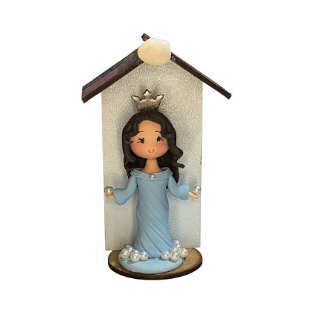 Imagem Iemanjá Biscuit Oratório MDF 15 cm