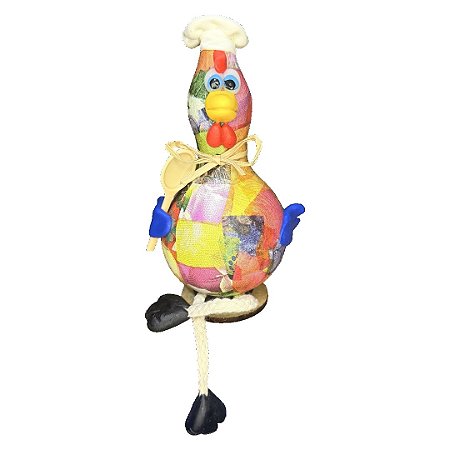 Galo de Cabaça Gourmet Chef de Cozinha c/ Pernas – 10 a 12 cm