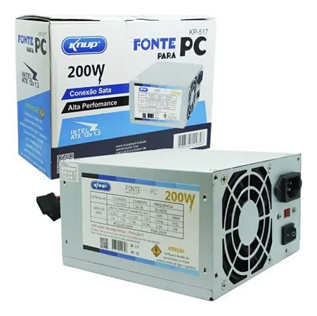 Fonte Real ATX 200W KP-517 - Knup