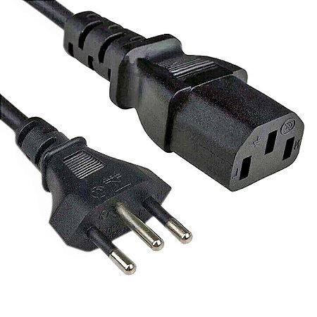 Cabo De Força Energia Tripolar 1,2m Para Fonte Monitor Pc