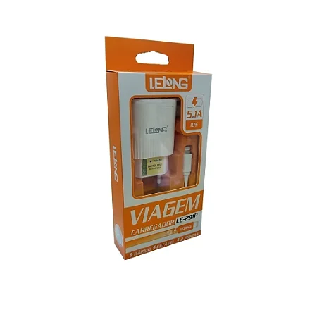 Carregador turbo 5.1A IOS + Entrada TIPO C- Lelong LE-291P