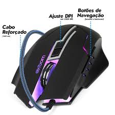 Mouse Gamer com fio USB RGB 3200DPI MS-G270 - Exbom