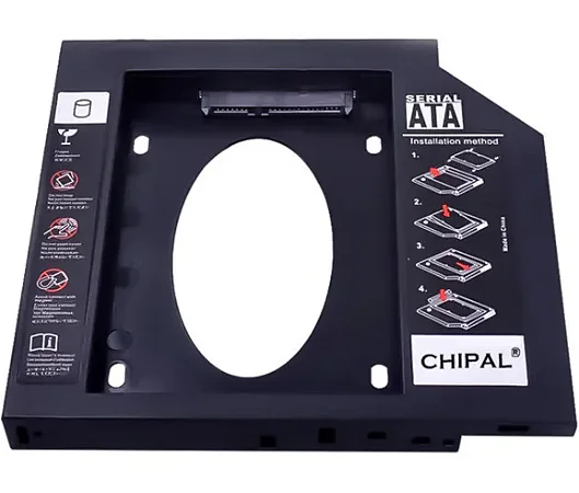 Case Sata Hd 2.5 9.5mm Caddy Dvd para Segundo HD ou SSD KP-HD010 - Knup