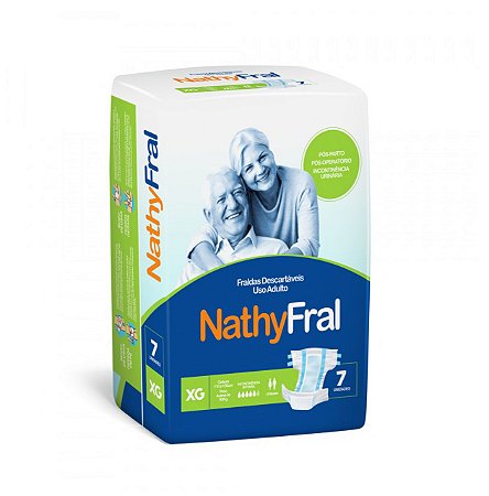 Fralda Geriátrica NATHYFRAL XG - FARDO COM 84 TIRAS