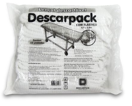 Lençol Descartável DESCARPACK - Embalagem com 10 unidades