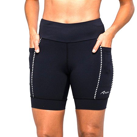 bermuda de compressão feminina para corrida com bolso