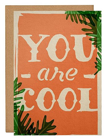 Cartão You are cool - Laranja