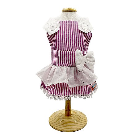 Roupa Pet para Cães Vestido Pet Babados Laise Algodão Pet & Baby Petisco