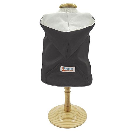 Roupa Pet para Cães Capa Blusa Pet Capuz e Bolso Forrada Virtus Petisco