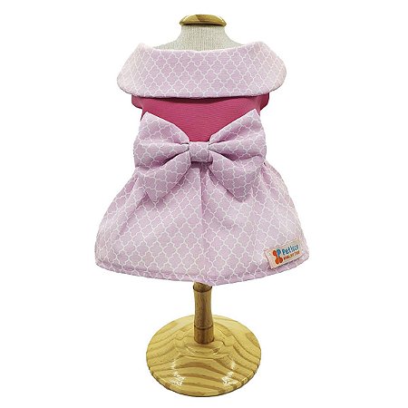 Vestido Pet para Cães Pax Princesa Laço Alta Qualidade Petisco