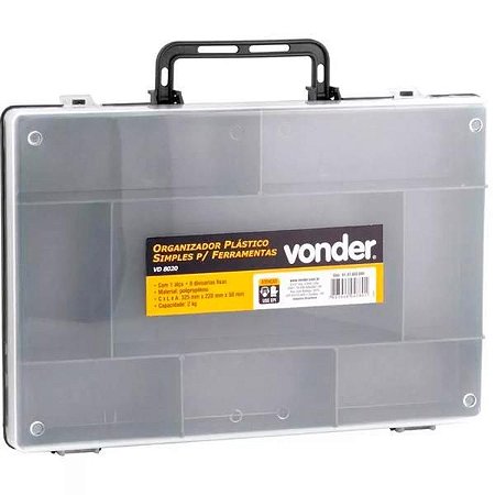 Organizador de plástico simples - Vonder