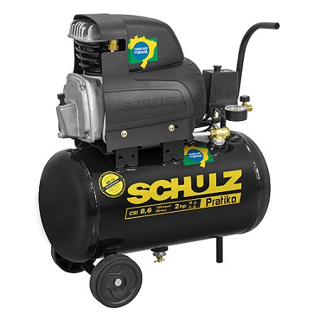 Compressor Pratiko CSI 8,6/25 litros 2hp 127v - Schulz