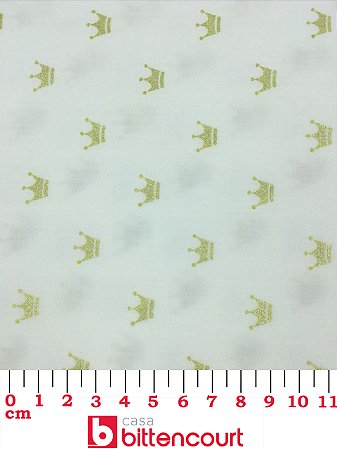 Tricoline Coroa Dourada Fundo Off White Fernando Maluhy 0 50 M X 1 40 M Https Www Casabittencourt Com Br