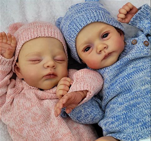 Bebê Reborn Realista Recem Nascidos Gemeos
