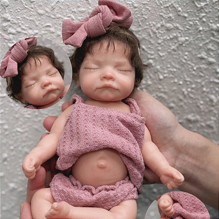 Bebê Reborn de Silicone Sólido Safira