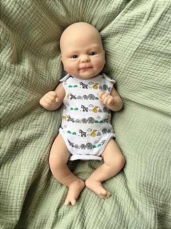 Bebê Reborn Silicone Sólido Isaque 35 cm
