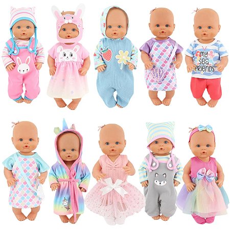 Roupa Mini Bebê Reborn Silicone Solido De Até 33 cm