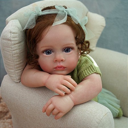 Bebê Reborn Realista Corpo de Silicone Maria Julia