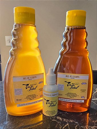 Kit Mel de Europa - 3 x 500g + 1 própolis 30 ml de brinde