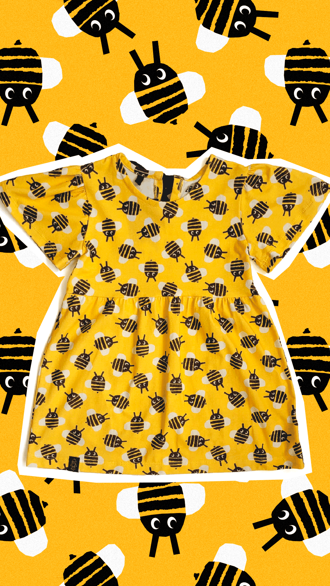 Vestido Manga Ampla Abelha
