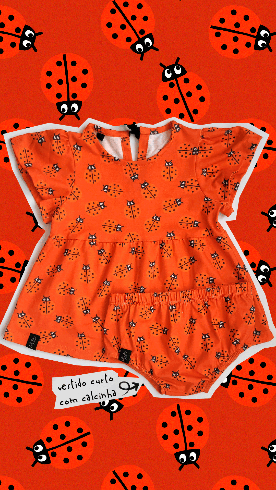 Vestido Calcinha Joaninhas