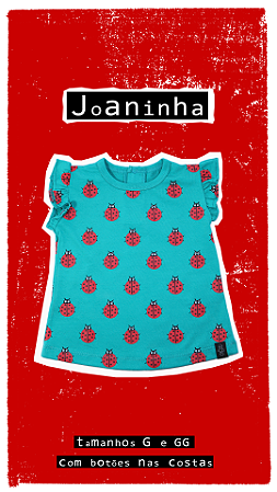 camiseta babado joaninha