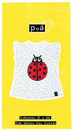 camiseta babado joaninha poá