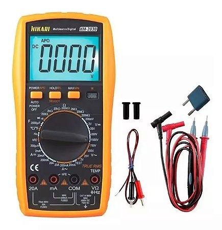 Multímetro Digital Hikari Hm-2030 True Rms Visor c/ Iluminação
