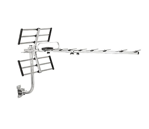 Antena Digital Externa Uhf Hdtv Boca Jacare Cabo + Suporte