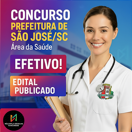 CURSO ONLINE PREF. SÃO JOSÉSC  - ÁREA DA SAÚDE - BANCA FEPESE ** AGENTE ADMINISTRATIVO  ** NÍVEL MÉDIO.