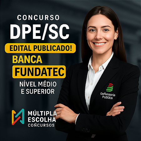 CURSO ONLINE DPE/SC 2025 - BANCA FUNDATEC - ** ANALÍSTA JURÍDICO ** TEORIA + QUESTÕES COMPLETO!  (Nível Superior)