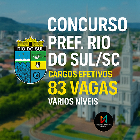 Curso Online Pref. de Rio do Sul 2025 - ** ARQUITETO ** Nível Superior (( Promoção de Lançamento ))