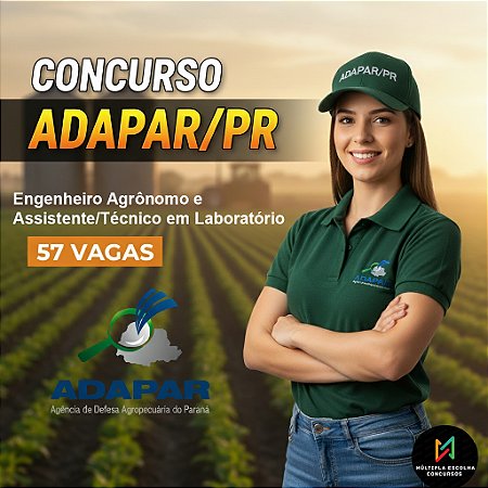 CURSO ONLINE ADAPAR/PR 2025  *ASSISTENTE DE FISCALIZAÇÃO - TÉCNICO EM LABORATÓRIO* - PÓS-EDITAL - Nível Médio/Técnico