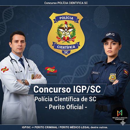 CURSO ONLINE IGP/POLICIA CIÊNTIFICA SC  2025 - PERITO ODONTOLEGISTA  - Pré e Pós-Edital