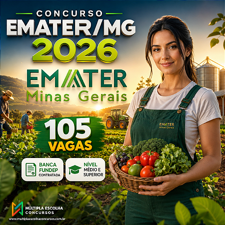 EMATER/MG Online 2026 - Extensionista Agropecuário II - (Eng. Agrônomo)
