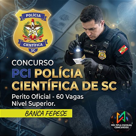 CURSO ONLINE PRÉ E PÓS EDITAL - IGP/POLICIA CIÊNTIFICA SC 2025 - PERITO CRIMINAL GERAL - Superior