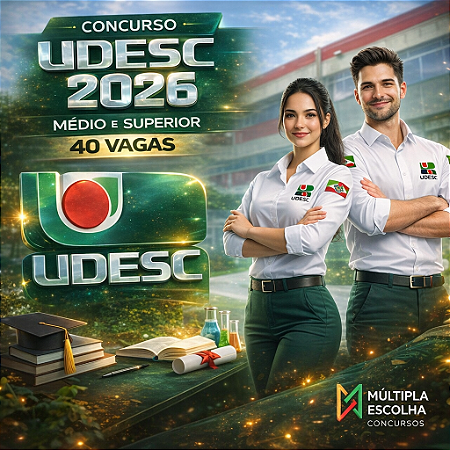 CURSO ONLINE UDESC 2026 * ASSISTENTE ADMINISTRATIVO * Nível Médio (Pós-Edital)