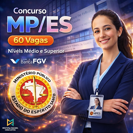 CURSO ONLINE MP/ES 2026 - Ministério Público do Espírito Santo - ( AGENTE DE APOIO ) - Nível Médio