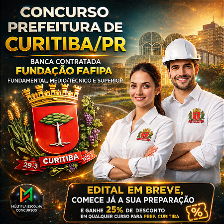 CURSO ONLINE PRÉ E PÓS-EDITAL PREF. CURITIBA 2026 ( DENTISTA / ODONTÓLOGO ) - EFETIVOS