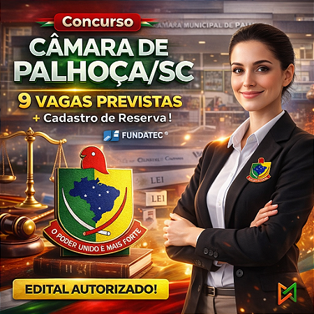 CURSO ONLINE - CÂMARA DE PALHOÇA 2026- ( CARGO : CONTADOR LEGISLATIVO ) - NÍVEL SUPERIOR