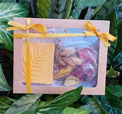 Caixa Natureza com Sabonete Glicerinado e Sachê