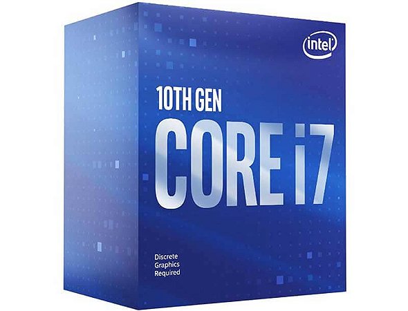 PROCESSADOR INTEL CORE I7 10700F 10ª GERAÇÃO SEM VIDEO 6MB LGA1200 2.9GHZ TURBO 4.8GHZ BX8070110700F BOX