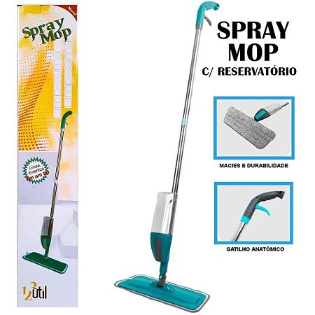 Esfregao Mop Spray C/Recipiente 700Ml 129Cm Na Caixa Ud344