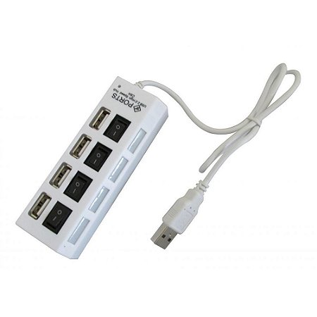 HUB USB 2.0 4 PORTAS COM LED