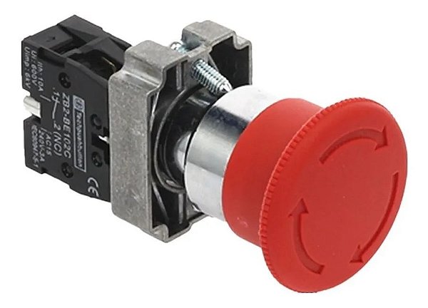 BOTAO DE EMERGENCIA VERMELHO 22mm XB2 XB2-542