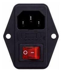 TOMADA FEMEA COM INTERRUPTOR E PORTA FUSIVEL IMP 3D E CNC