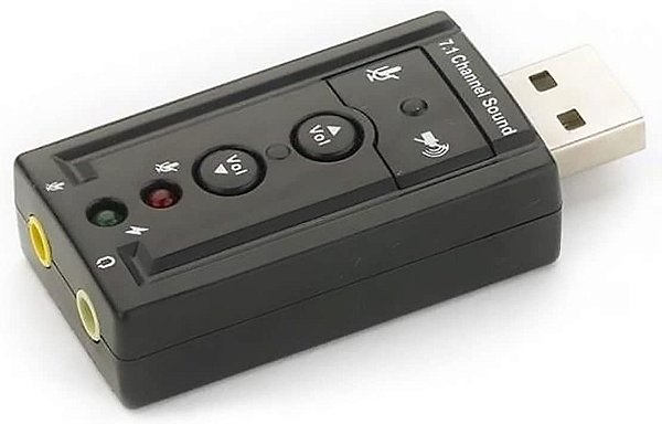 PLACA DE SOM USB 2.0 EXTERNO 7.1 CANAIS