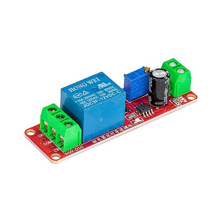 MODULO DE RETARDO DELAY COM NE555 RELE 12V 10A