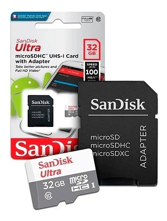 CARTÃO DE MEMÓRIA SANDISK CLASSE 10 32GB